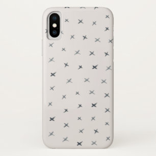 Watercolor crosses pattern iPhone x case