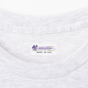 Watercolor Crystals & Gold Minimalist Clothing Tag