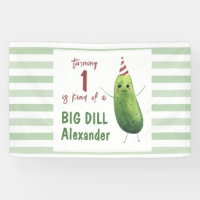 Watercolor Cucumber Big Dill Birthday Party
