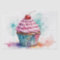 Watercolor Cupcake Delight Decoupage 