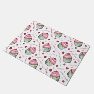 Watercolor cupcakes doormat