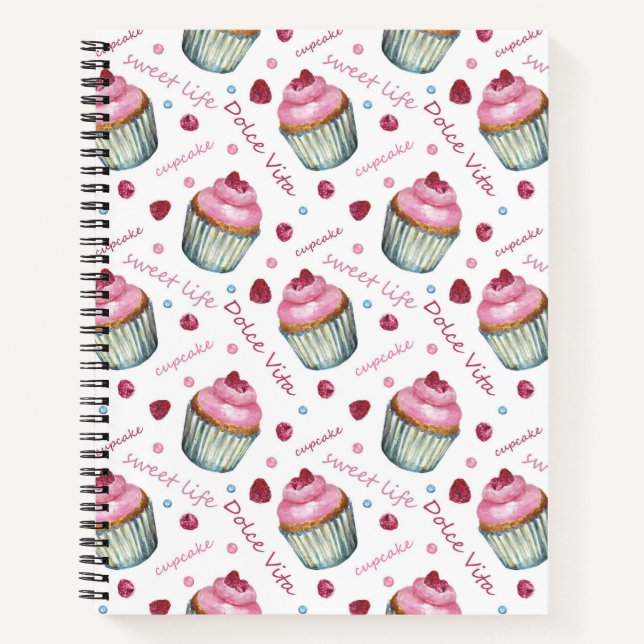 Watercolor cupcakes notebook (Front)