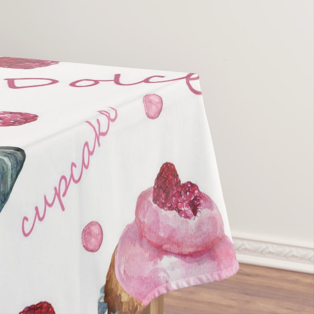 Watercolor cupcakes tablecloth (In Situ)