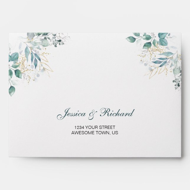 Watercolor Custom Envelope (Front)