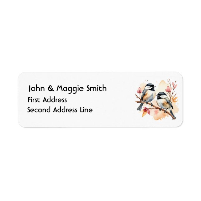 Watercolor Cute Bird Chickadee Animal Art (Front)
