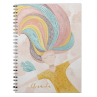 Watercolor cute cartoon girl. Pink fairy fantasy