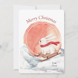 Watercolor Cute Christmas Card