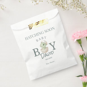 Watercolor Cute Dinosaur Baby Boy Shower Favor Bag