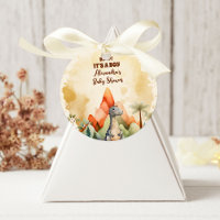 Watercolor Cute Dinosaur Greenery Boy Baby Shower