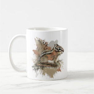 Watercolor Cute Little Chipmunk Animal Wildlife   Coffee Mug