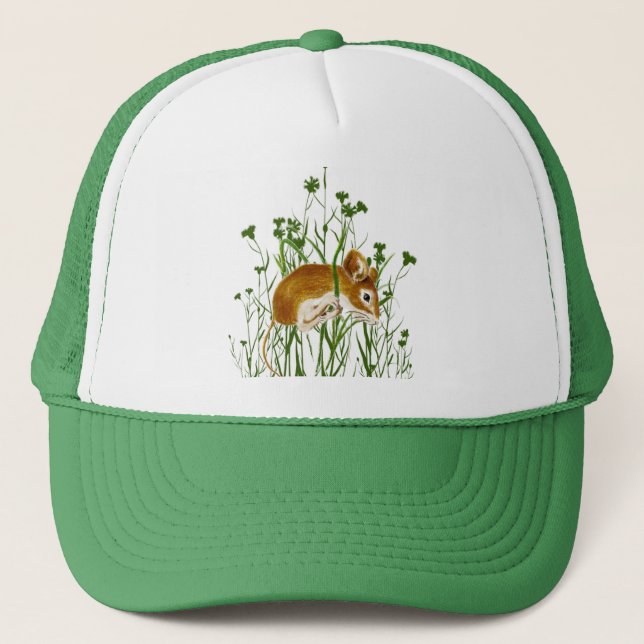 Watercolor Cute Little Mouse Mice Wildlife Animal  Trucker Hat (Front)