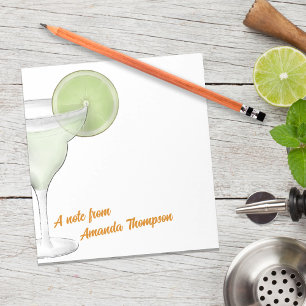 Watercolor Cute Margarita Cocktails Personalized Notepad