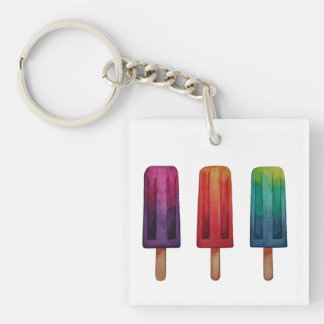 Watercolor Cute Popsicle Glaces Creams