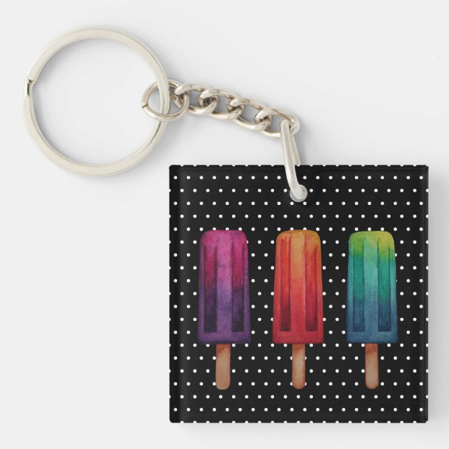 Watercolor Cute Popsicle Glaces Creams (Devant)