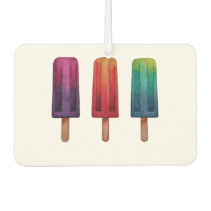 Watercolor Cute Popsicle Ice Creams Air Freshener