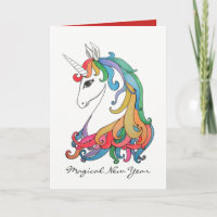 Watercolor cute rainbow unicorn