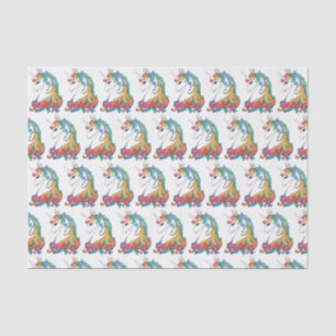Watercolor cute rainbow unicorn tissue paper