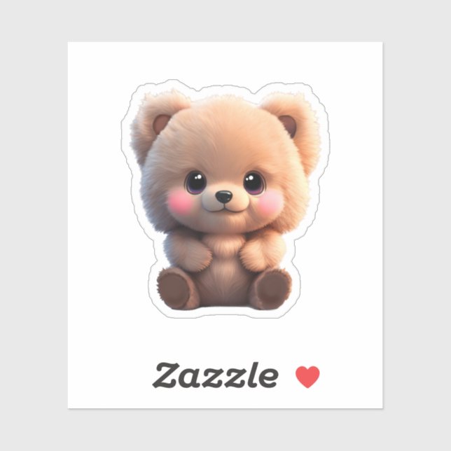  Watercolor cute teddy bear (Sheet)