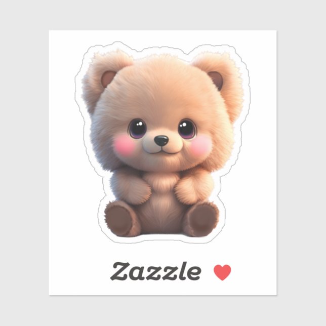  Watercolor cute teddy bear (Sheet)