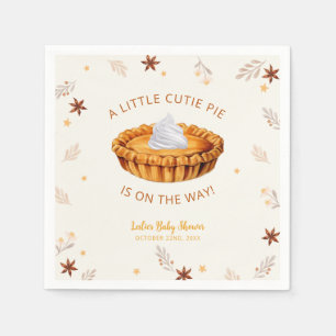Watercolor Cutie Pie Baby Shower Napkins