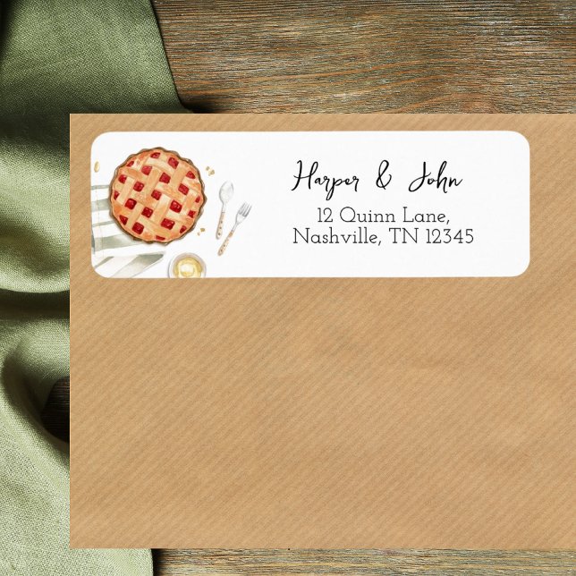 Watercolor Cutie Pie Baking Adresse de retour (Créateur téléchargé)