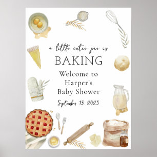 Watercolor Cutie Pie Baking Welcome Sign