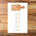 Watercolor Cutting Board Catering Chef Logo Flyer<br><div class="desc">Coordinates with the Watercolor Cutting Board Catering Chef Logo Business Card by 1201AM. A watercolor illustration of a woodgrain cutting board/butcher block along with your name or business name adds the perfect logo to this customizable flyer. Great for chefs, catering companies, meal planning services and more. Illustration and design © 1201AM...</div>