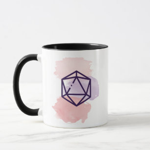 Watercolor d20 Mug
