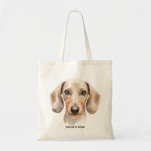 Watercolor Dachshund Dog Lover Tote Bag – Artistic