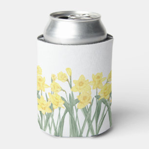 Watercolor Daffodil  Can Cooler
