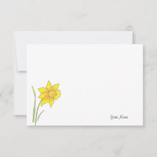 Watercolor Daffodil Card