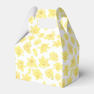 Watercolor Daffodil Ditzy Floral Favor Box