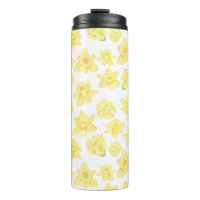 Watercolor Daffodil Ditzy Floral Patterned