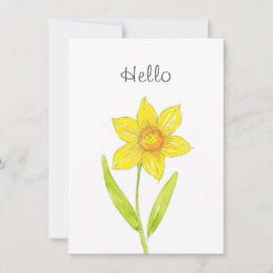 Watercolor Daffodil Flower 2