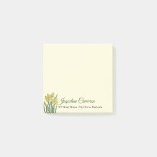 Watercolor Daffodils Botanical Illustration Post-it Notes