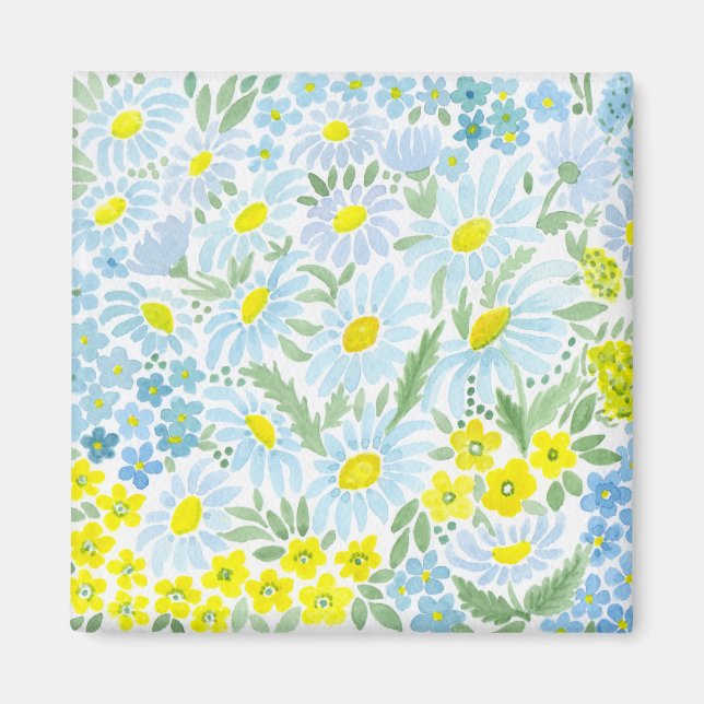Watercolor daisies magnet (Front)