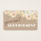 Watercolor daisies on kraft paper appointment card