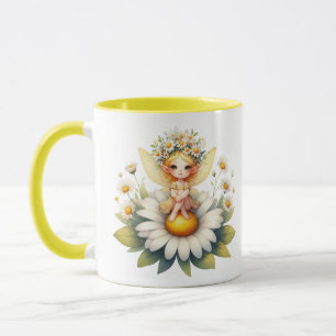 Watercolor Daisy Fairy Mug
