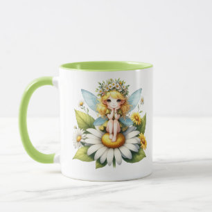 Watercolor Daisy Fairy Mug