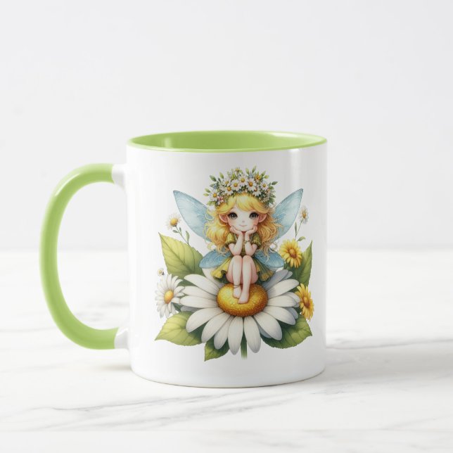 Watercolor Daisy Fairy Mug (Left)