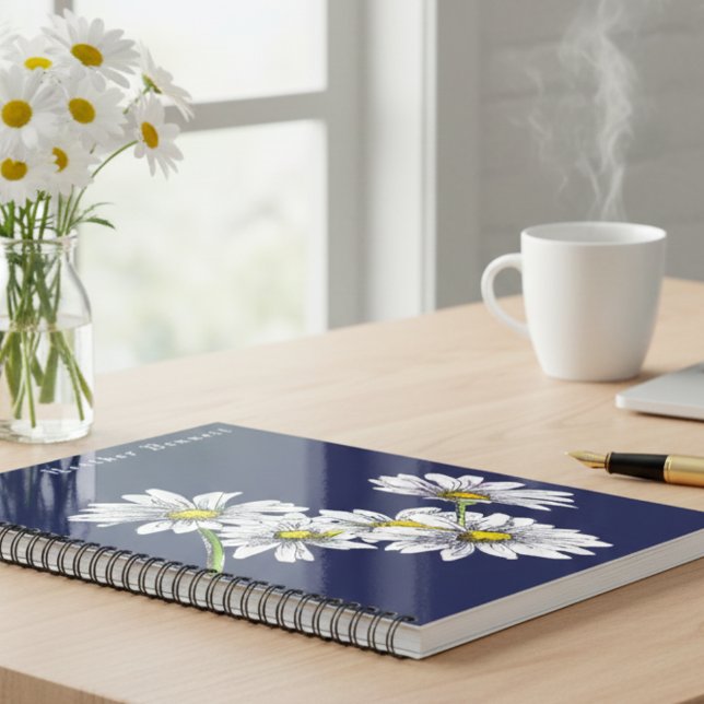 Watercolor Daisy Floral Boho Christmas Gift Notebook (Creator Uploaded)