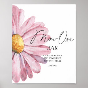 Watercolor Daisy \ Mon-osa bar Poster