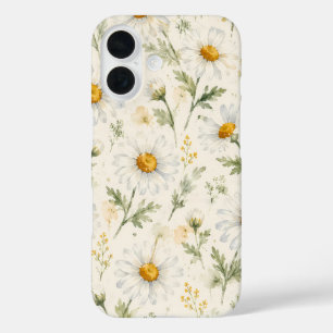 Watercolor Daisy Wildflower Botanical iPhone 16 Case