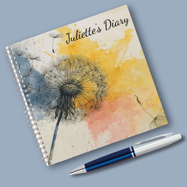 Watercolor Dandelion Diary  Notebook (Creator Uploaded)