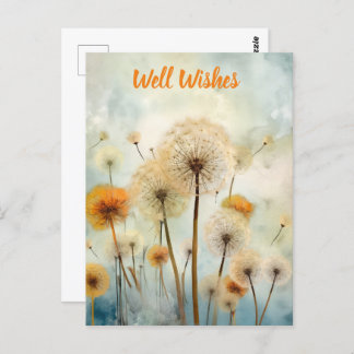 Watercolor Dandelions  Postcard