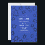 Watercolor Dark Blue Star of David Bar Bat Mitzvah Invitation<br><div class="desc">Perfect card to announce a bat mitzvah, bar mitzvah or other Jewish celebration! Hand made watercolor art for you on the front and back side! FULLY CUSTOMIZABLE! Click on “Personalize” above to edit the text. Click "edit using design tool" to adjust the fonts, colours and placements and to delete the...</div>