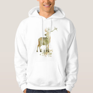 Watercolor, Deer, Buck Art Personalized Hoodie