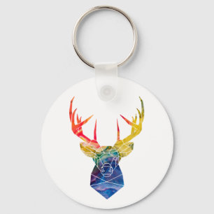 Watercolor deer     keychain