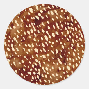 Watercolor Deer Print Classic Round Sticker