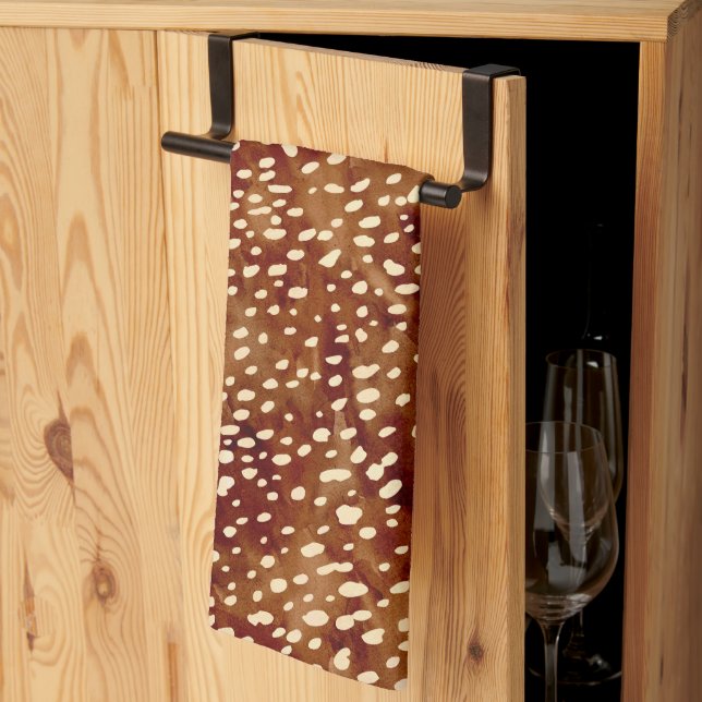 Watercolor Deer Print Kitchen Towel (Thirds Fold)